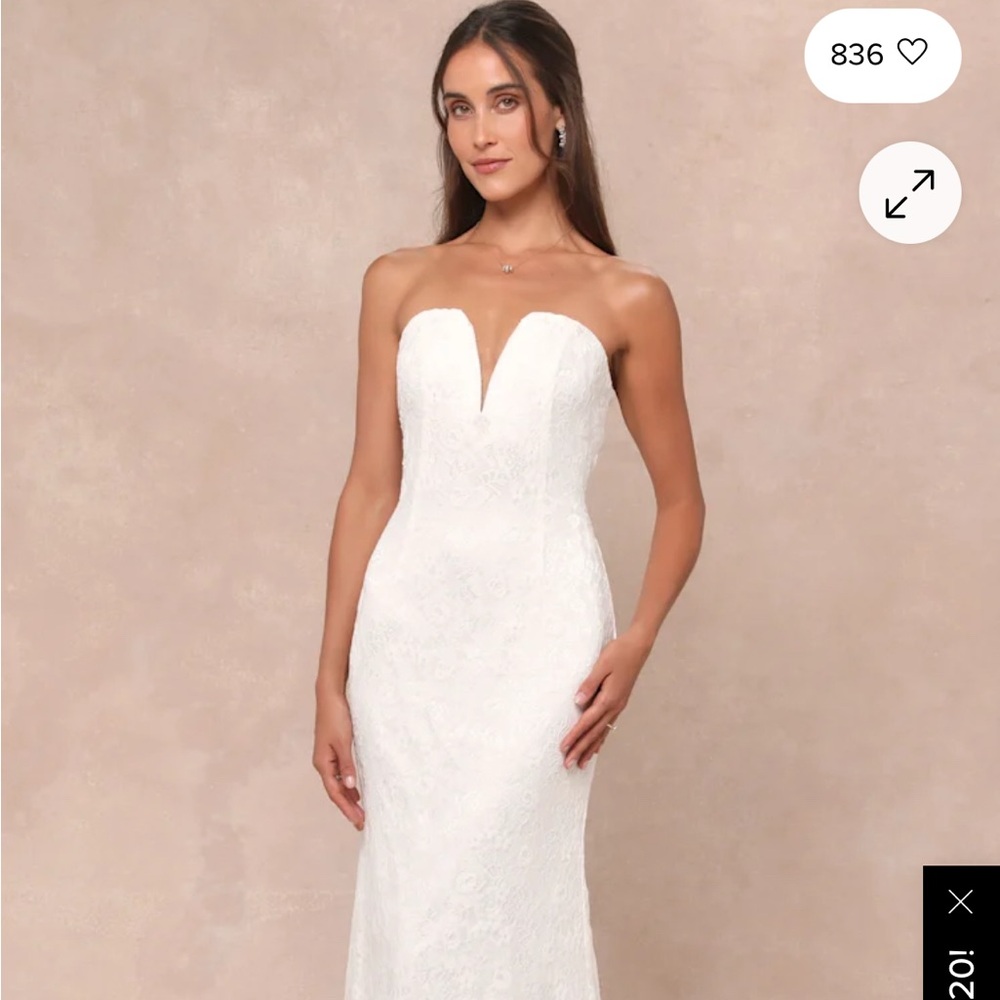 NWT Elegant White Strapless Dress